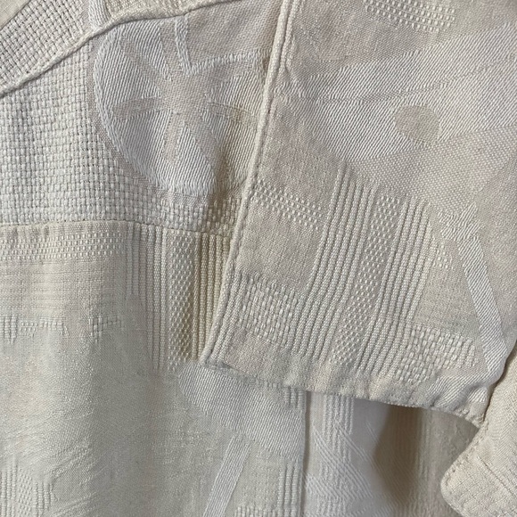 Paradise collection 100% fine washable silk Large button down shirt - Picture 4 of 8